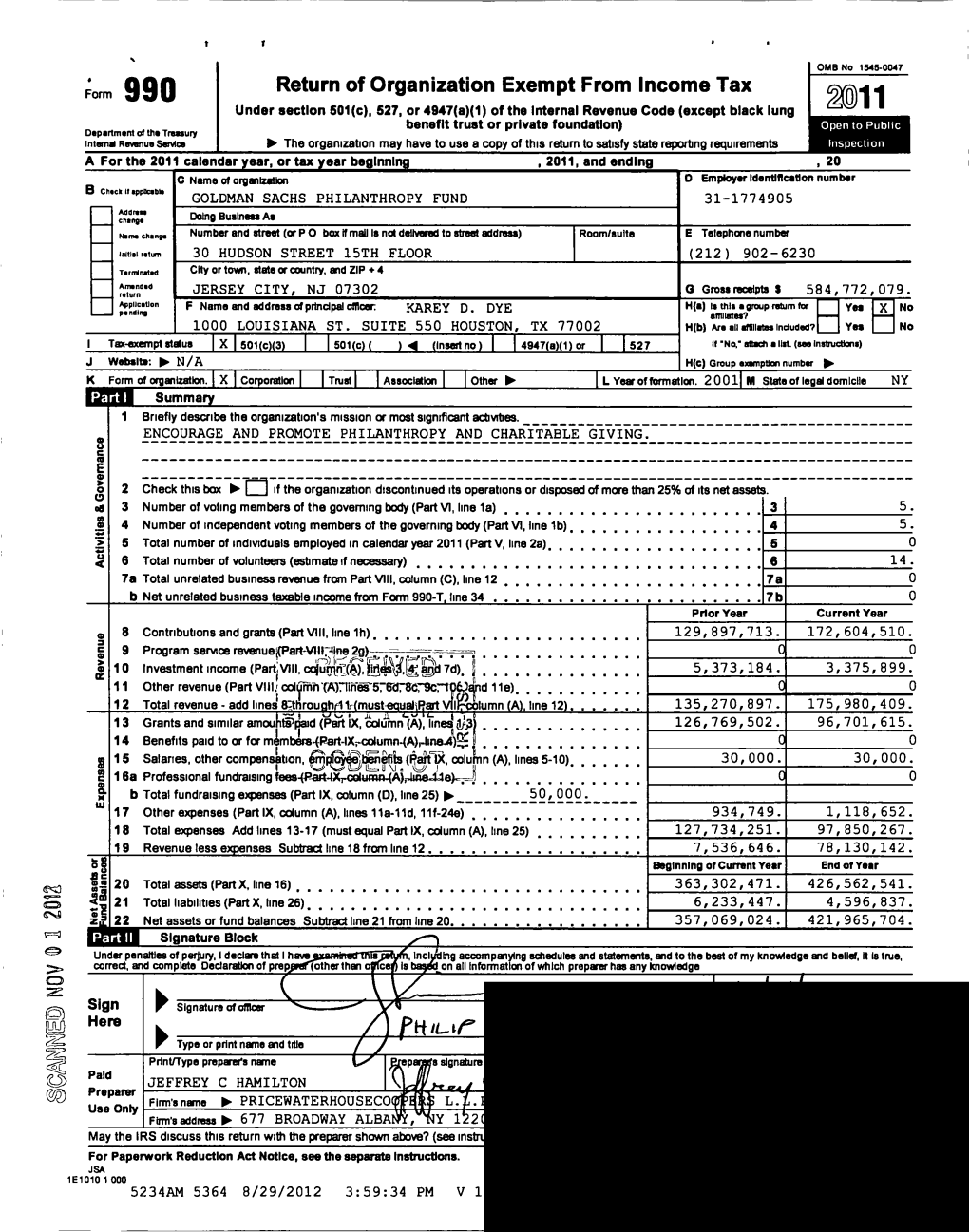 Return of Organization Exempt from Income Tax