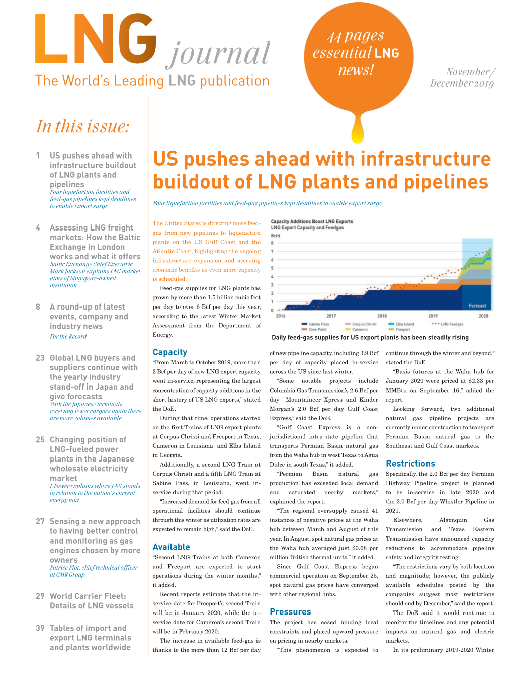 US Pushes Ahead with Infrastructure Buildout of LNG Plants and Pipelines