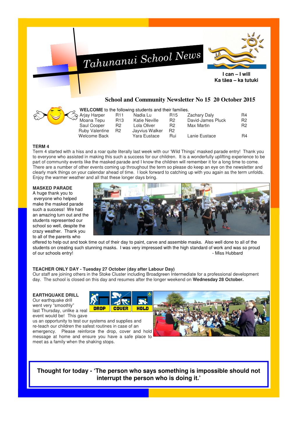 Final New Newsletter No 15 20 October 2015