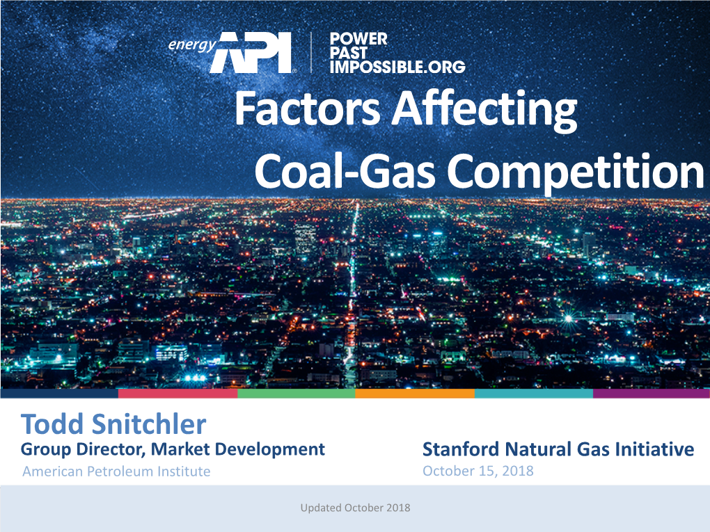 Factors Affecting Coal-Gas Competition