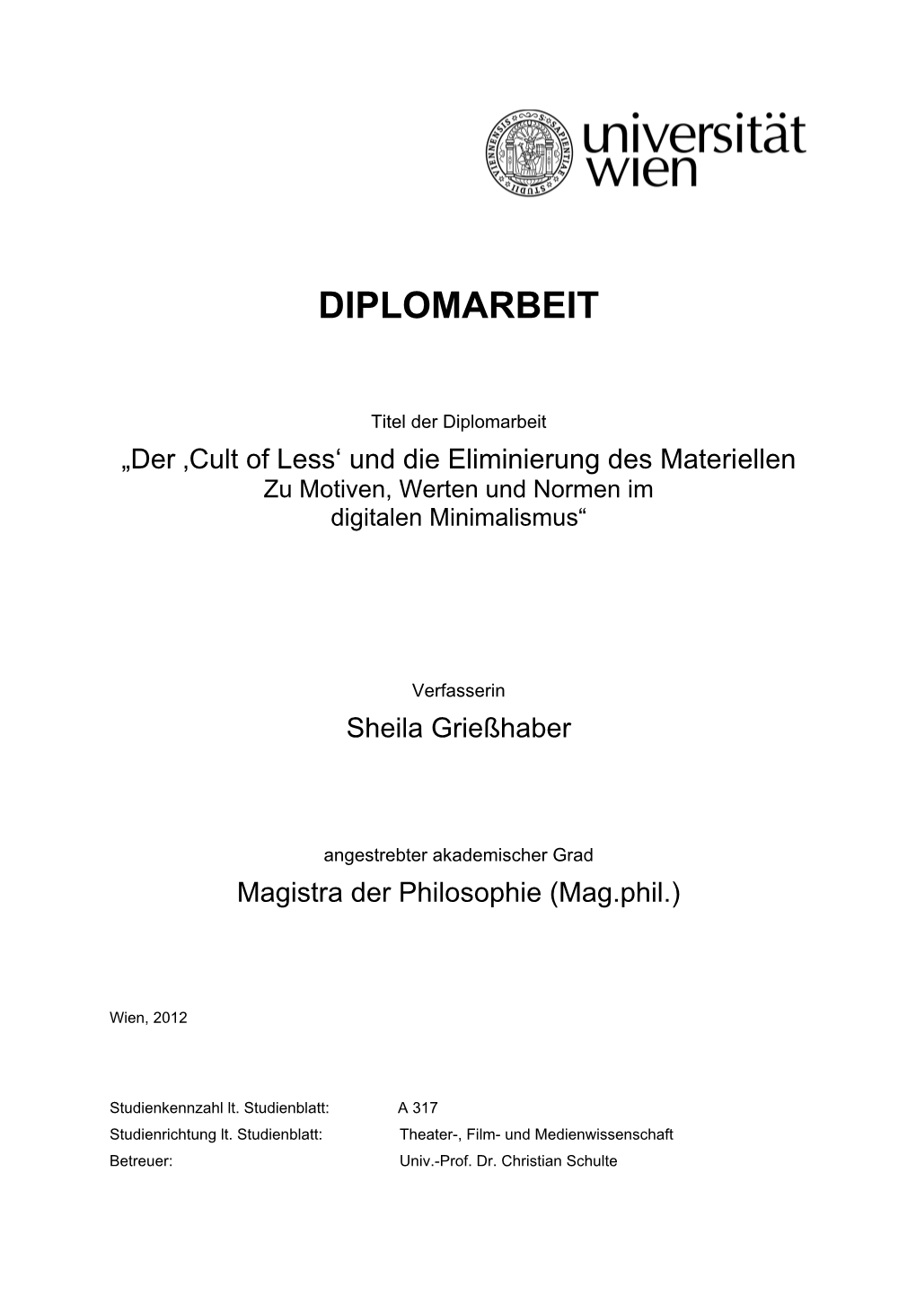 Diplomarbeit Sheila Grießhaber