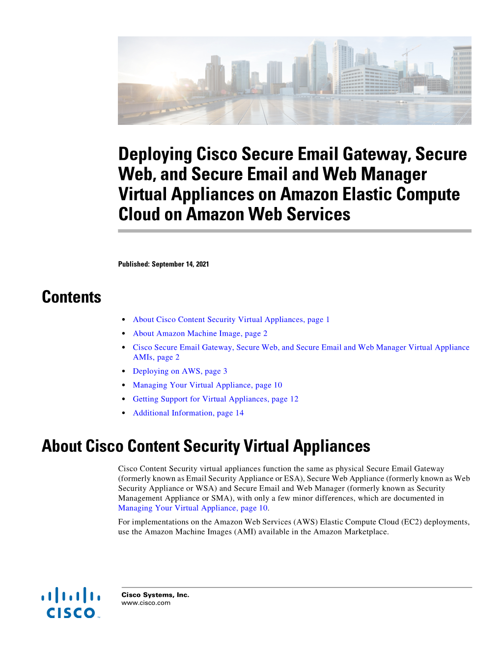 Cisco Content Security Virtual Appliances on AWS EC2