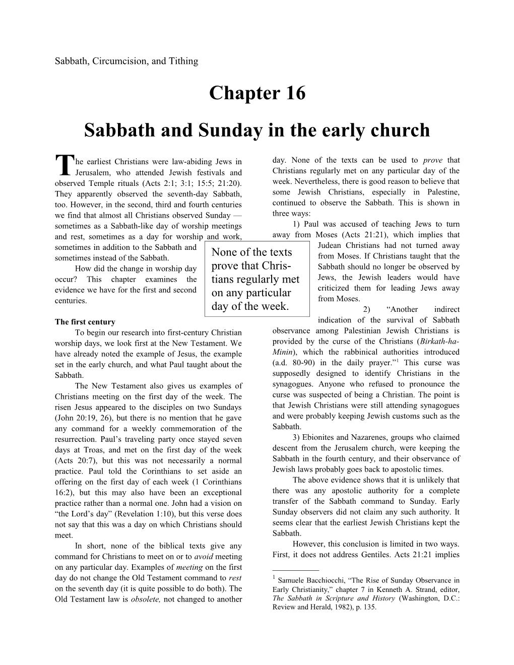 Sabbath, Circumcision, and Tithing s1