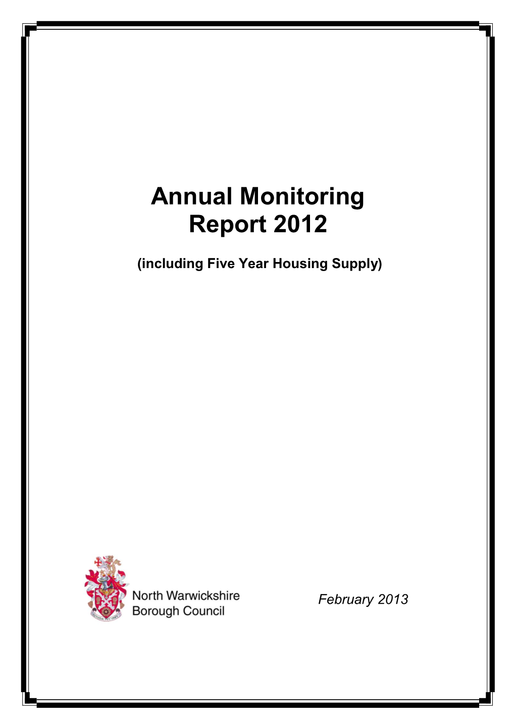 Annual Monitoring Report 2012