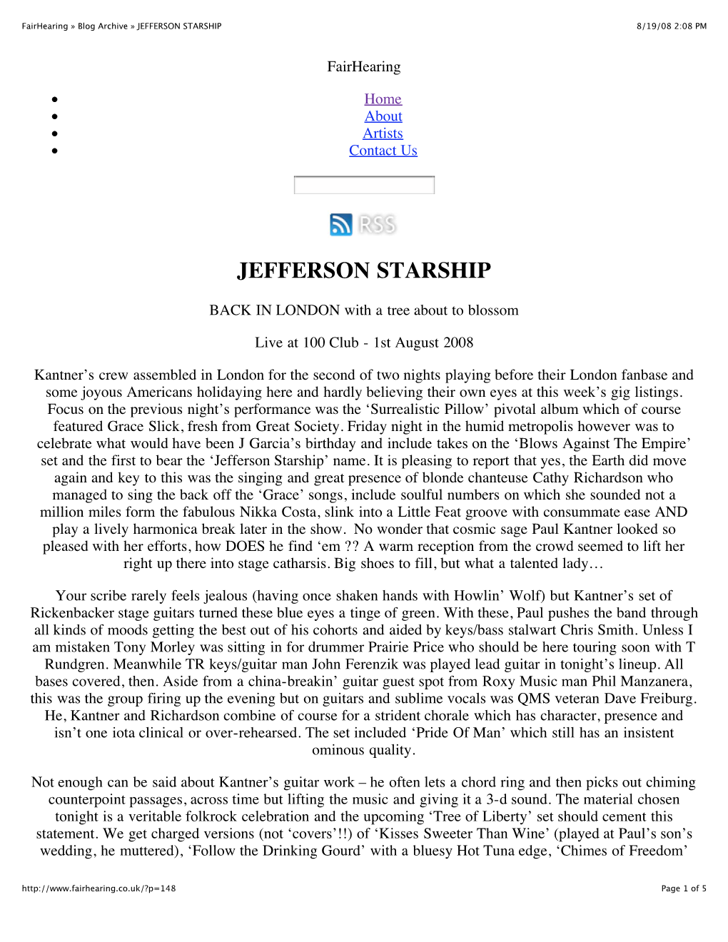 Fairhearing » Blog Archive » JEFFERSON STARSHIP 8/19/08 2:08 PM