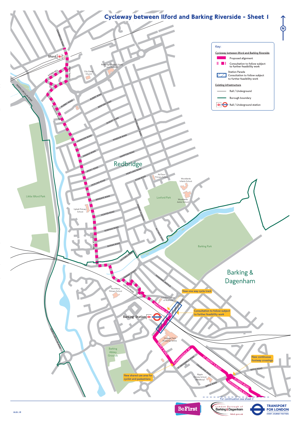 Ilford to Barking Riverside Route