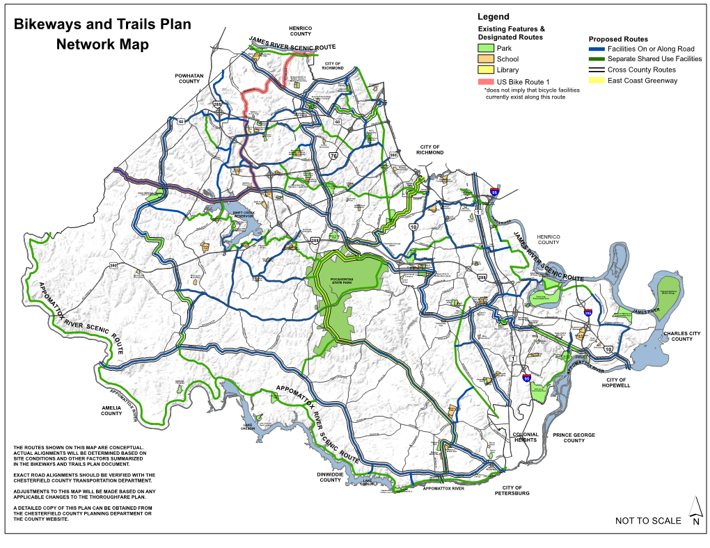 Bikeways and Trails Plan Network