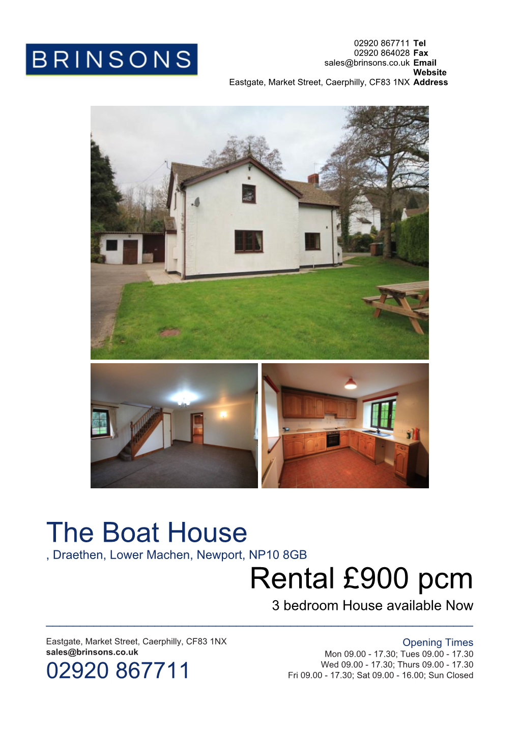 Rental £900 Pcm 3 Bedroom House Available Now ______