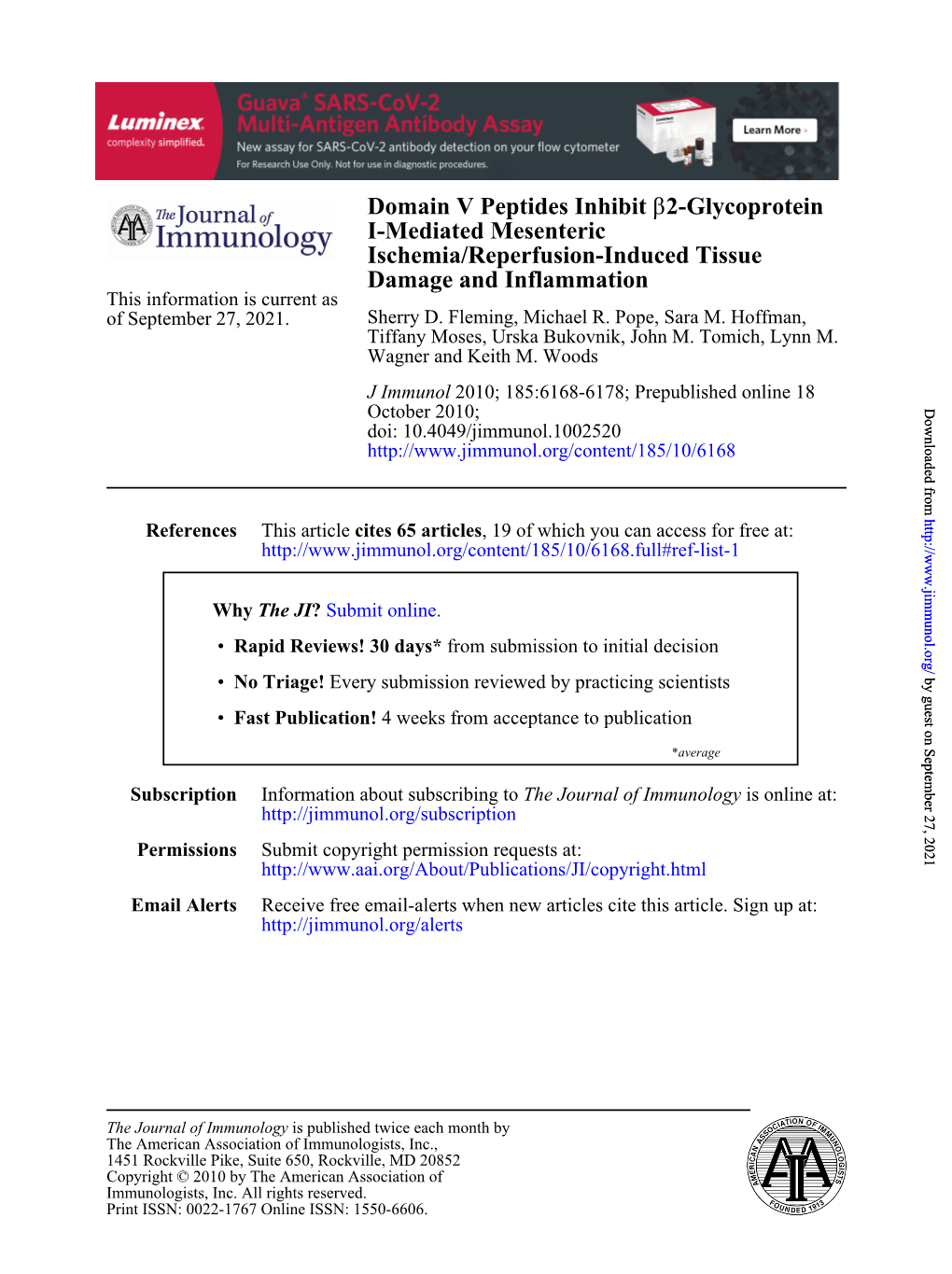 Damage and Inflammation Ischemia/Reperfusion-Induced