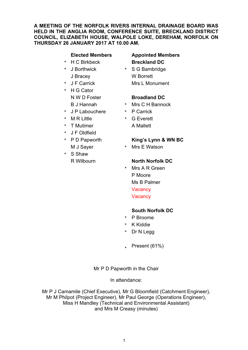 Board Meeting Minutes and Report Extracts