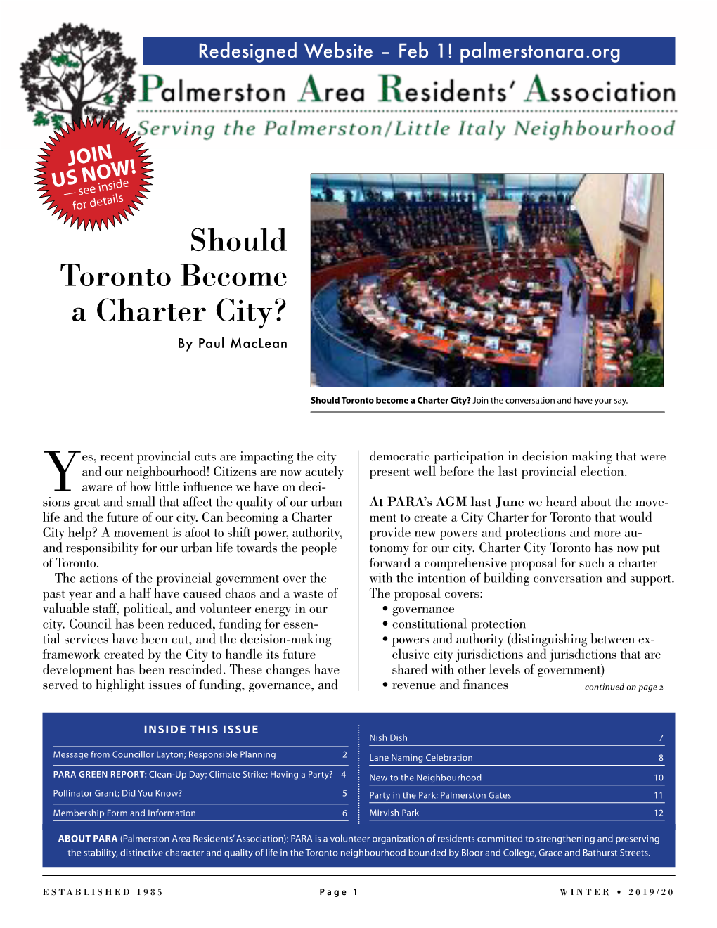 Should Toronto Become a Charter City? by Paul Maclean