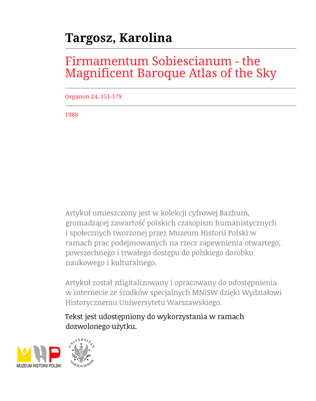 Firmamentum So Bi Esc Ia Num—The Magnificent Baroque