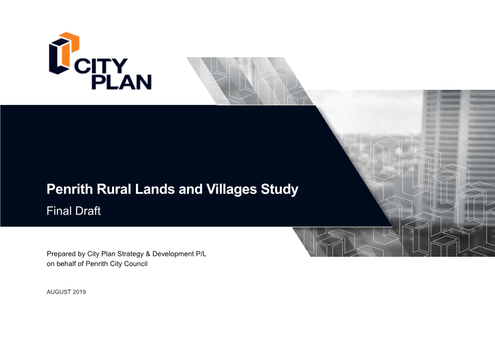 Penrith Rural Lands and Villages Study Final Draft