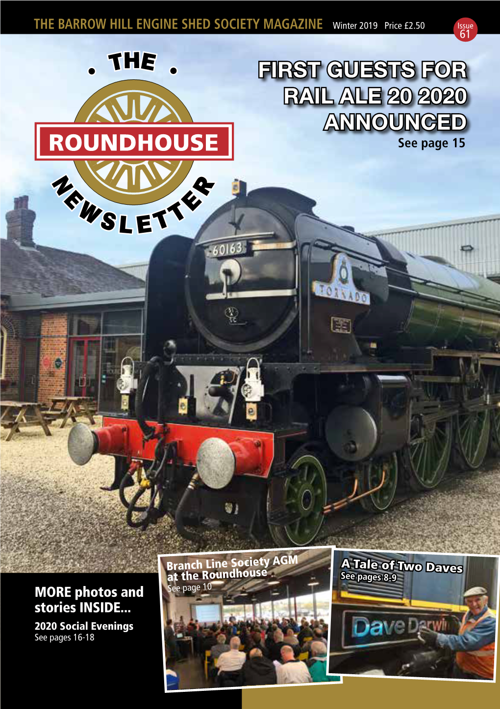 FIRST GUESTS for RAIL ALE 20 2020 ANNOUNCED See Page 15