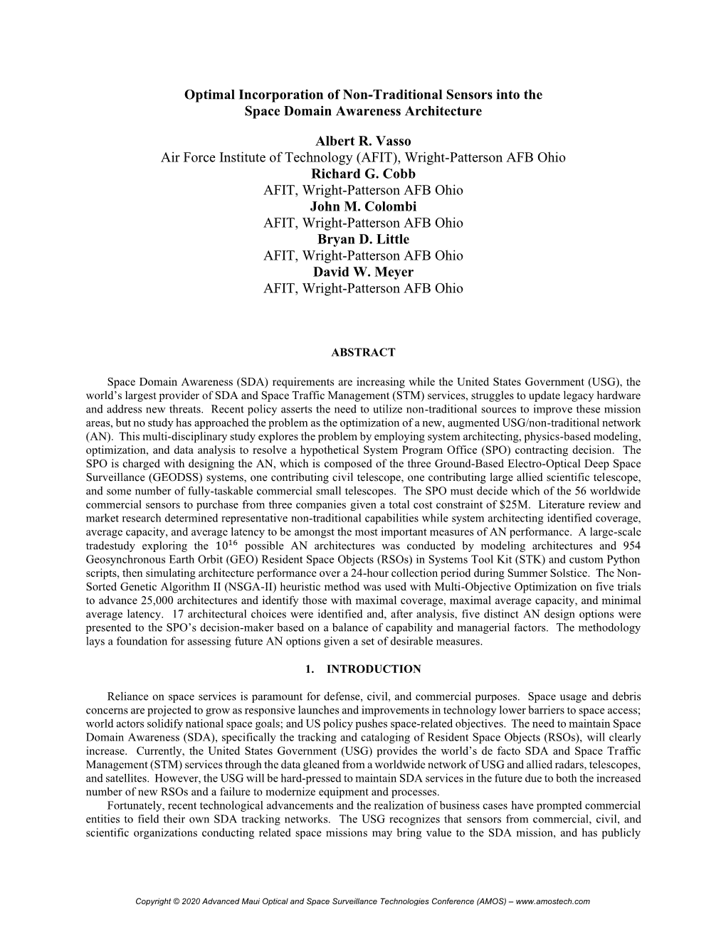 Optimal Incorporation of Non-Traditional Sensors Into the Space Domain Awareness Architecture