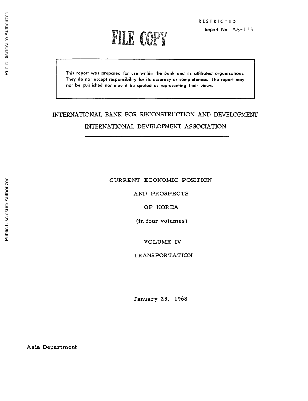 World Bank Document