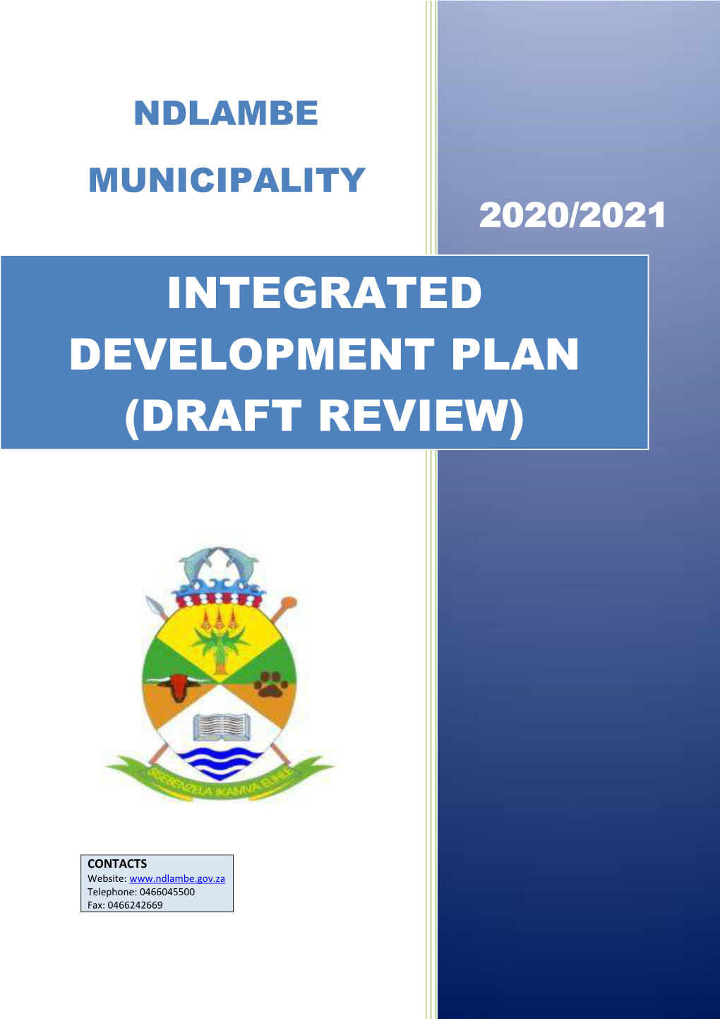 Integrated Development Plan (Draft Review)