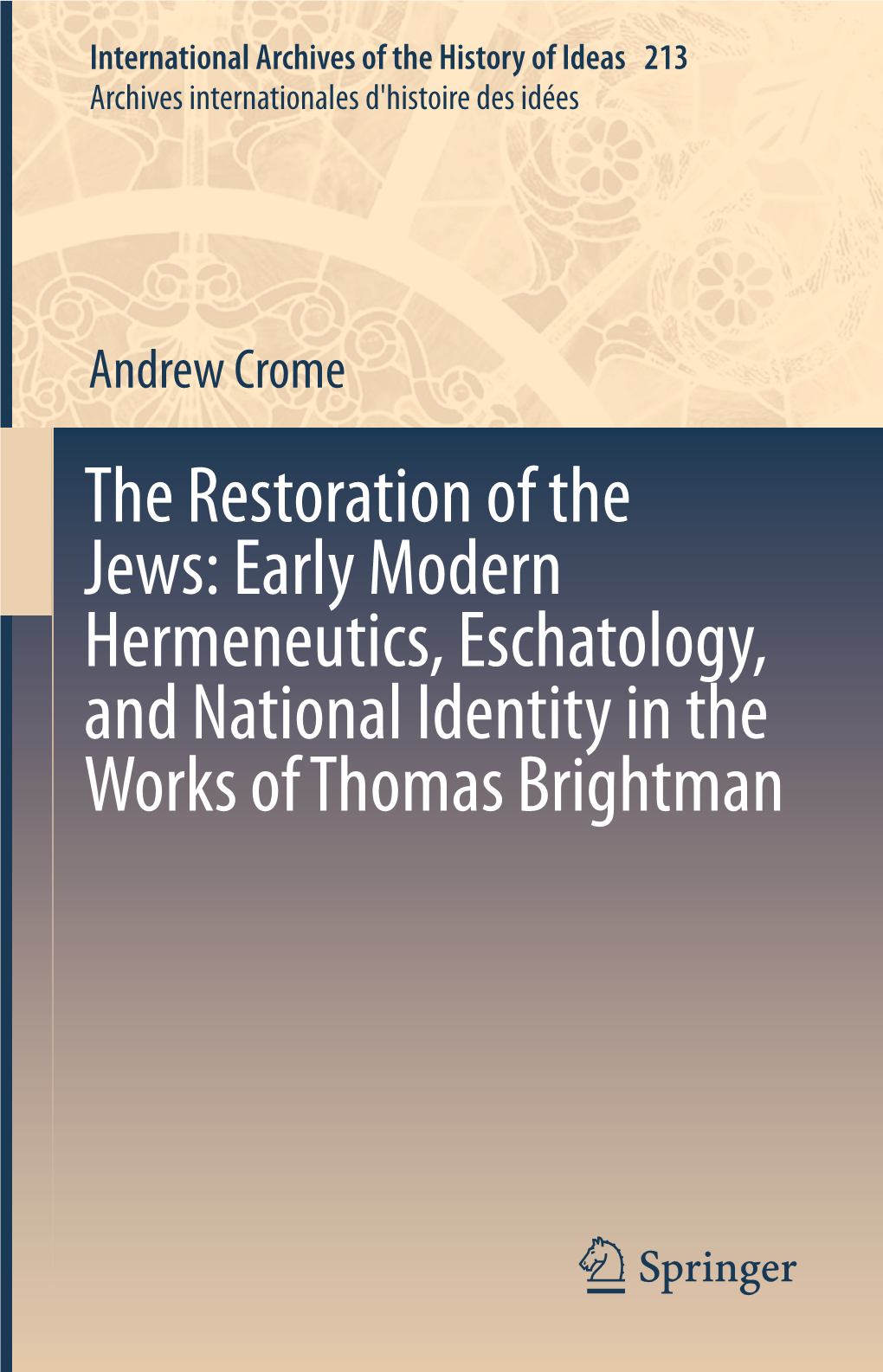 Early Modern Hermeneutics, Eschatology, and National Identity