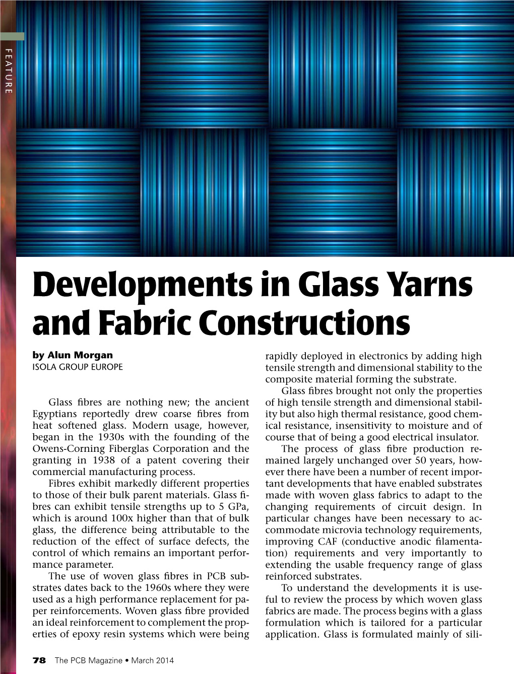 Developments in Glass Yarns and Fabric Constructions