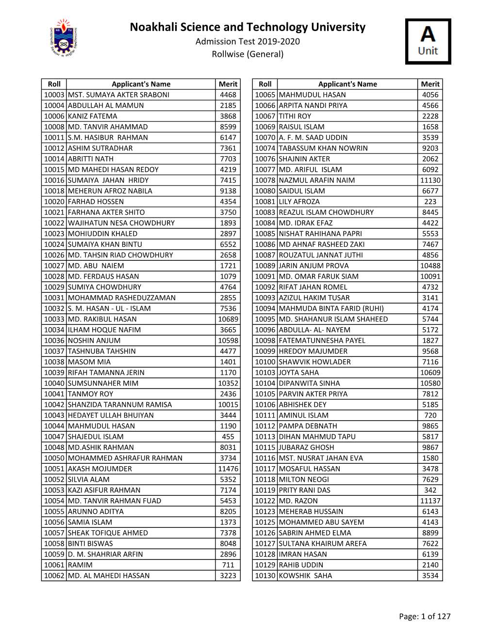 Download a Unit Result