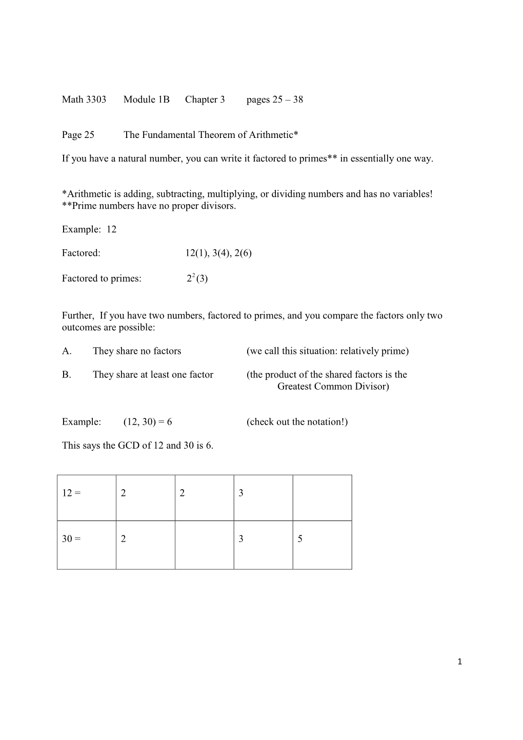 Module 1B Chapter 3 Pages 25 – 38