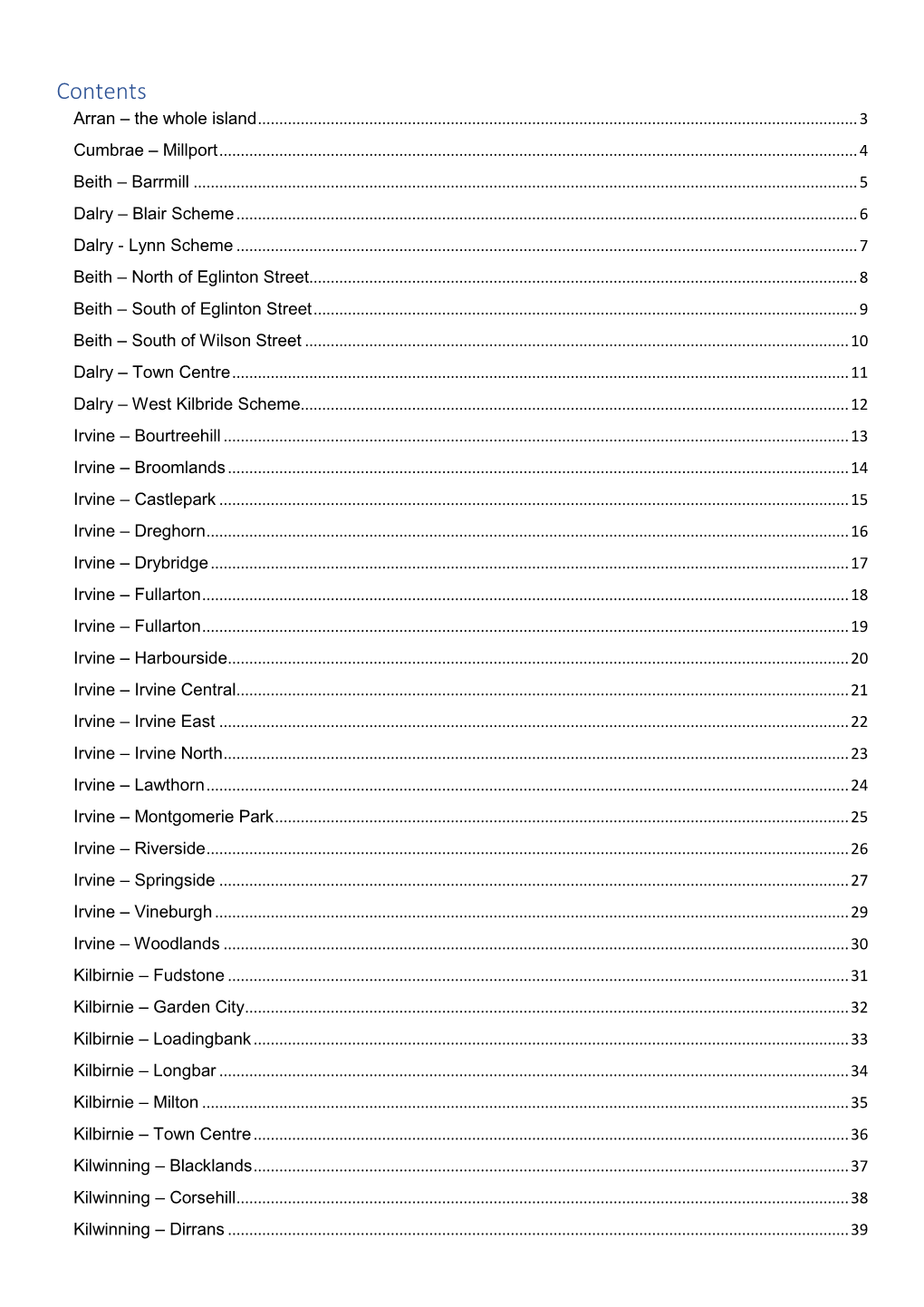 Contents Arran – the Whole Island