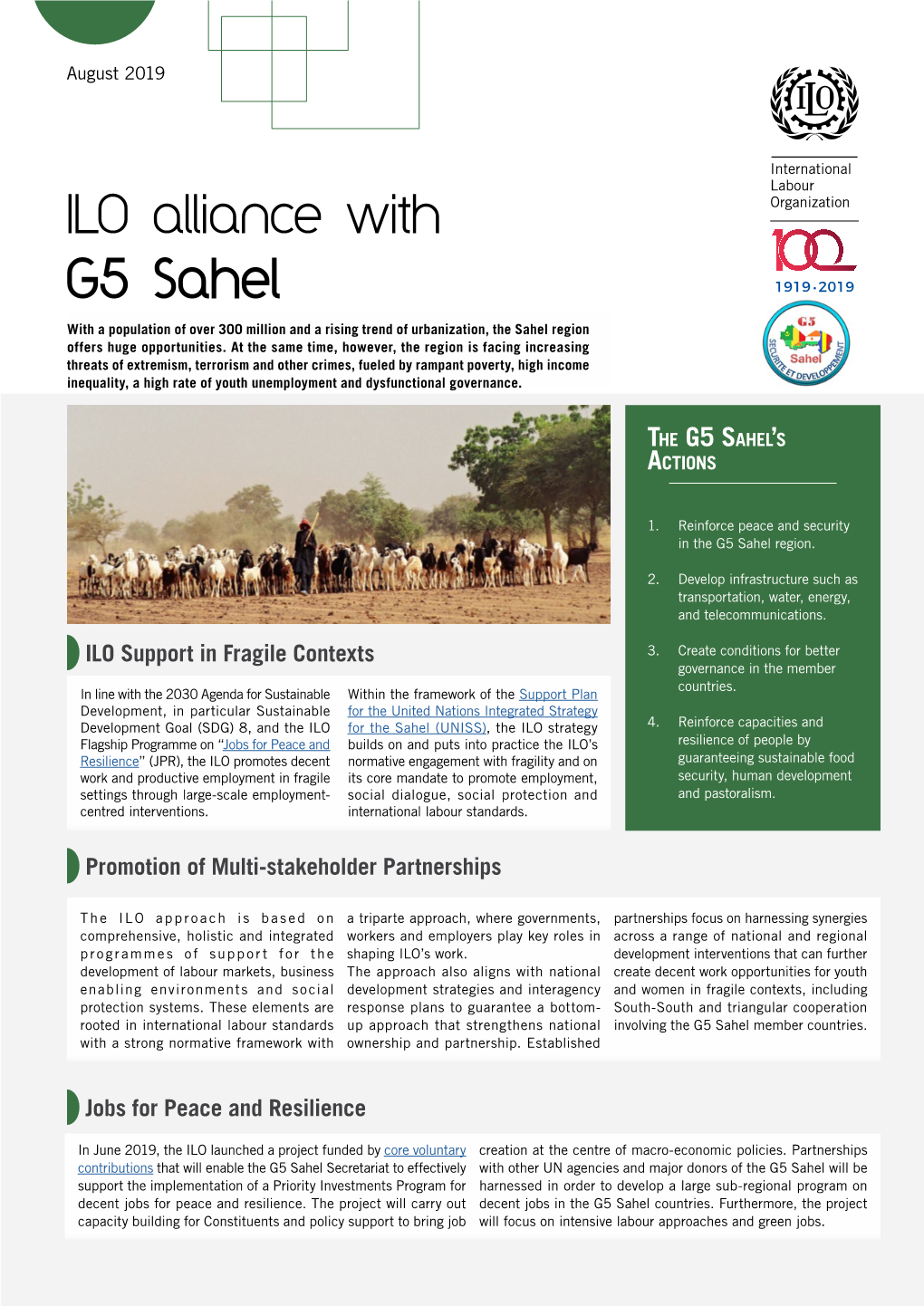 ILO Alliance with G5 Sahel