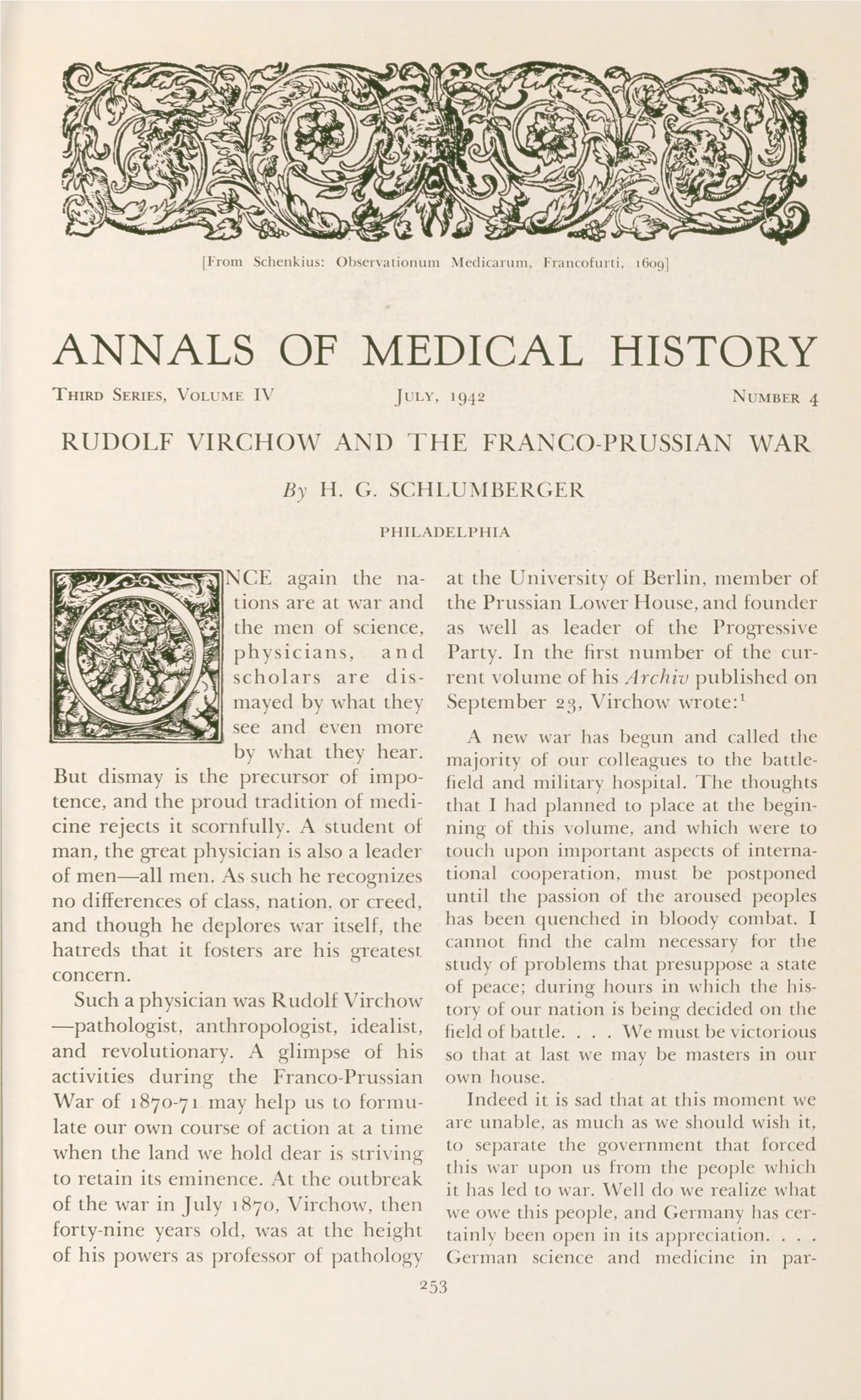 Rudolf Virchow and the Franco Prussian