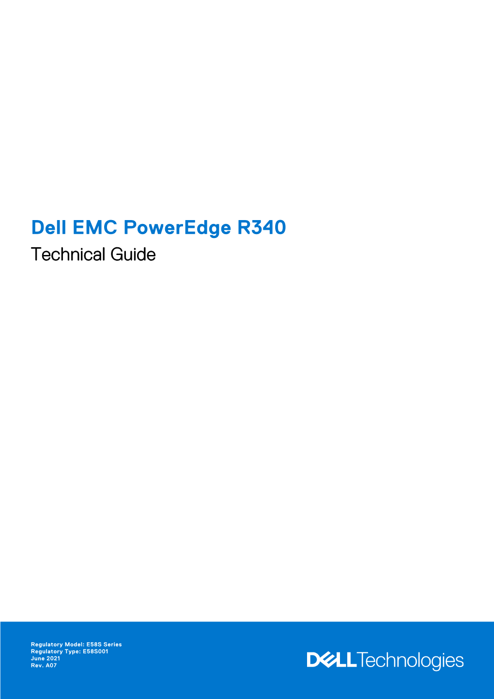 Dell EMC Poweredge R340 Technical Guide