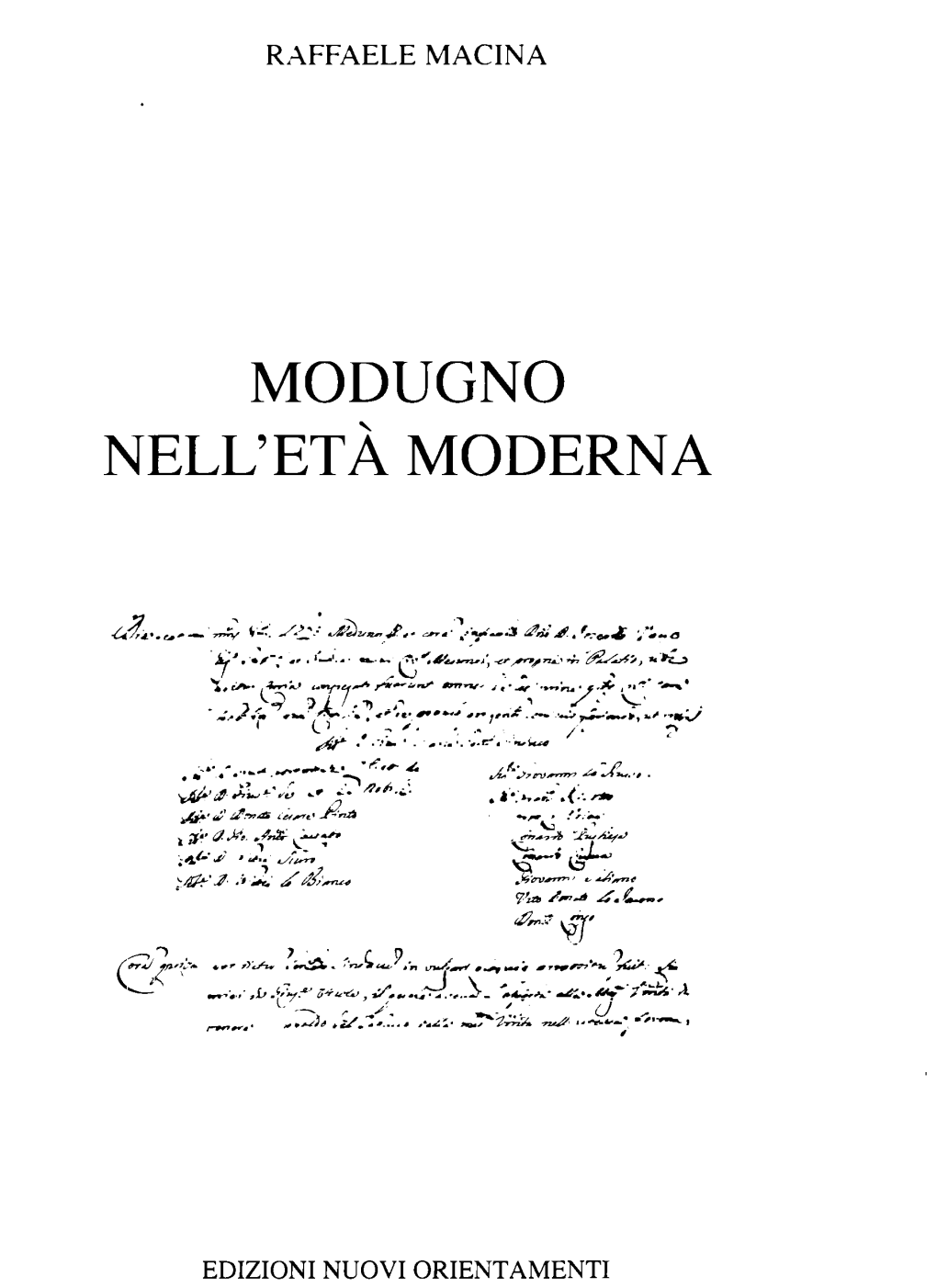 Modugno Nell'età Moderna