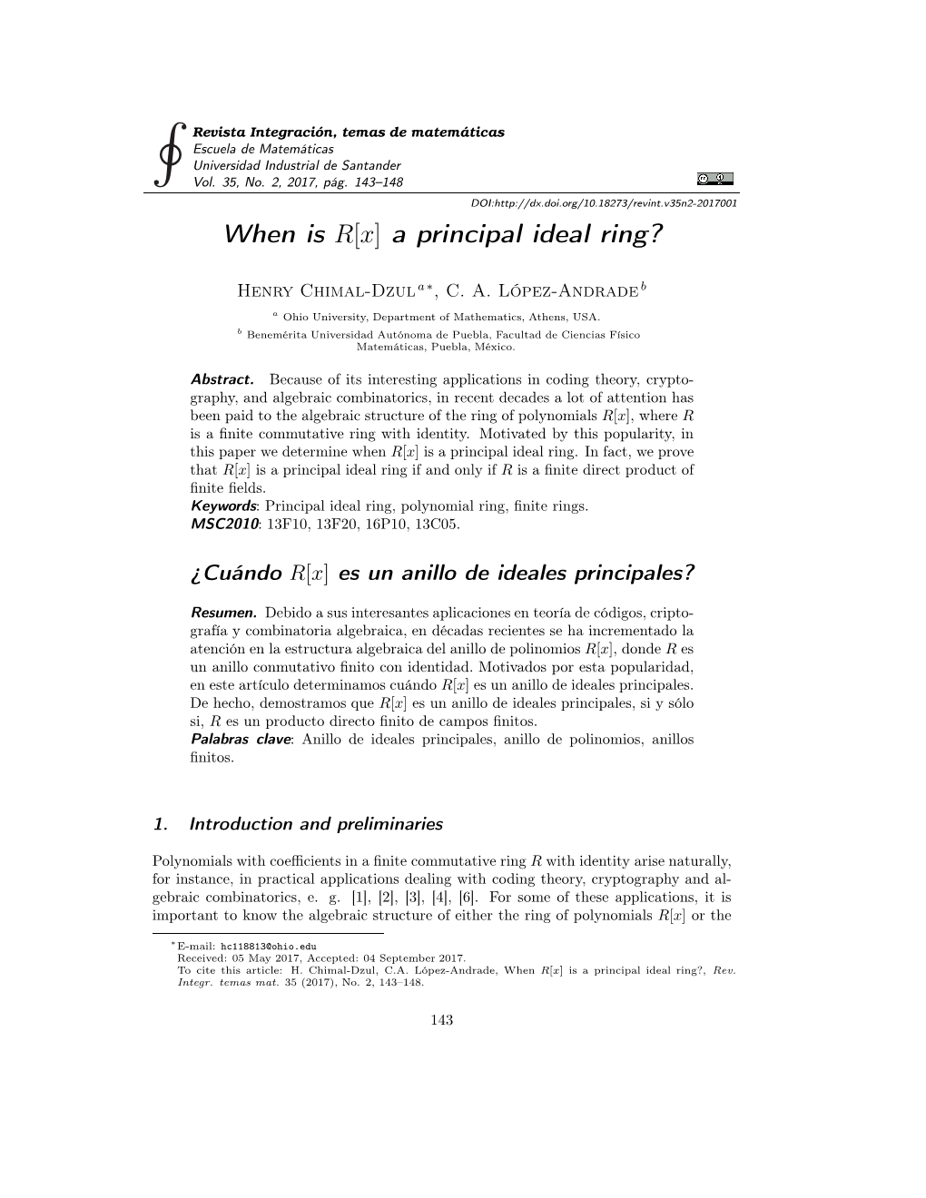 When Is R[X] a Principal Ideal Ring?