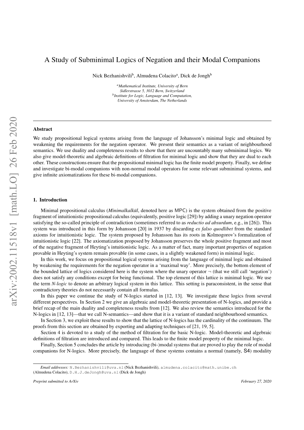 A Study of Subminimal Logics of Negation and Their Modal Companions