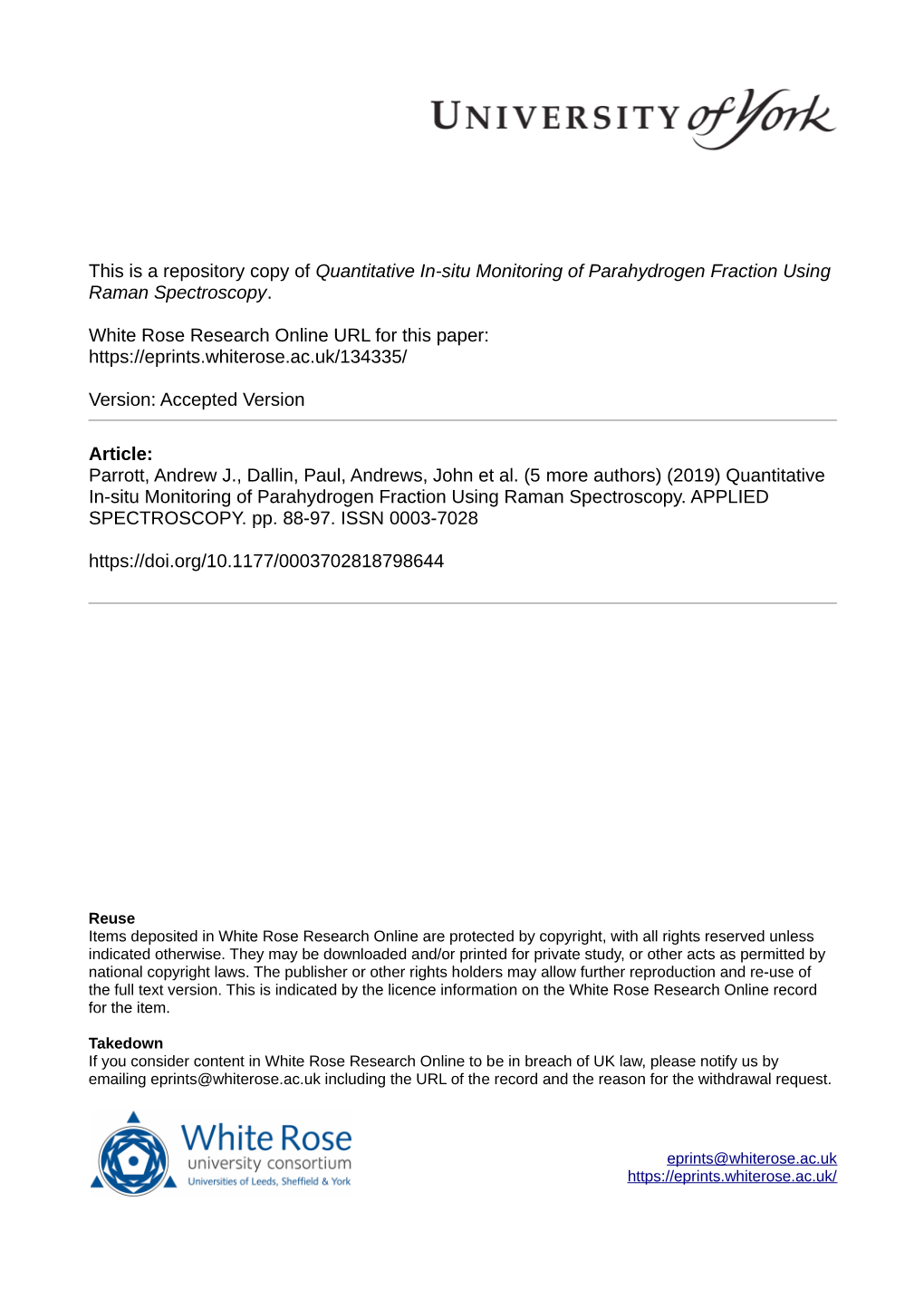 Quantitative In-Situ Monitoring of Parahydrogen Fraction Using Raman Spectroscopy