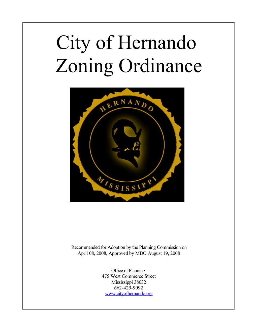 City of Hernando Zoning Ordinance