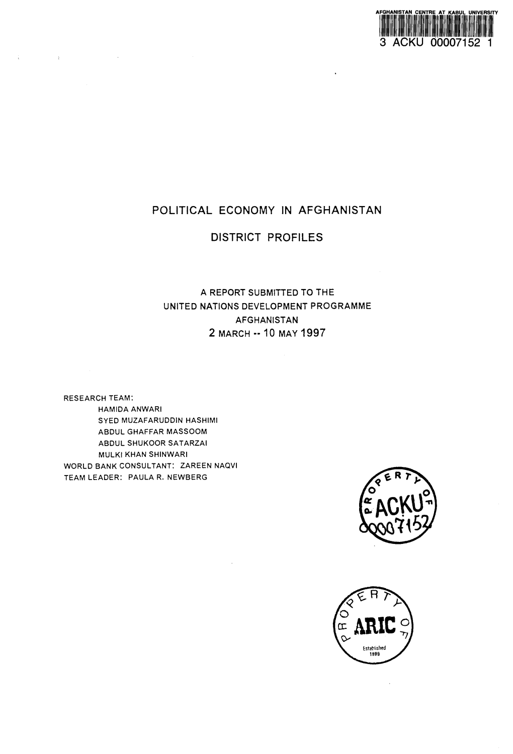 3 Acku 00007152 1 Political Economy in Afghanistan