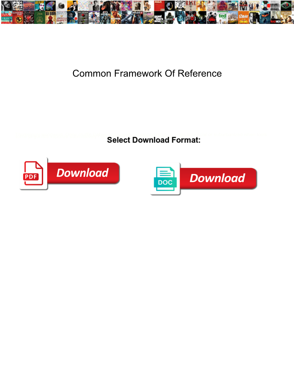 Common Framework of Reference