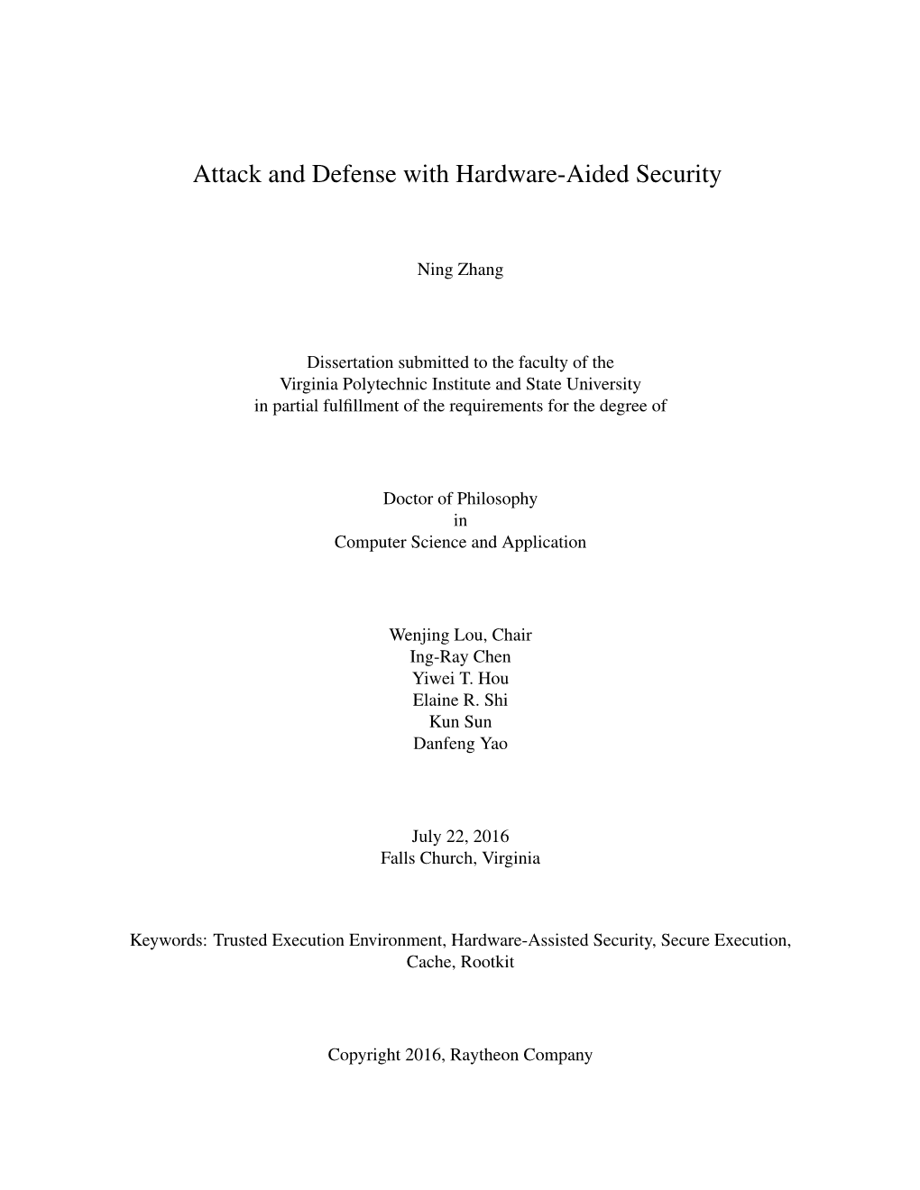 Attack and Defense with Hardware-Aided Security