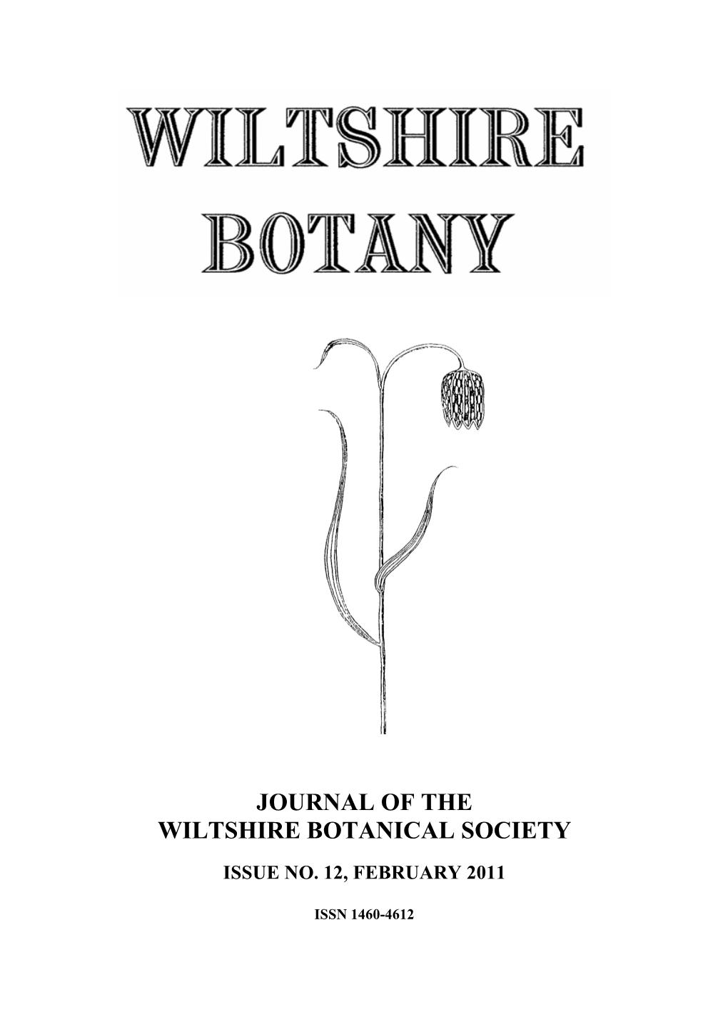 Journal of the Wiltshire Botanical Society