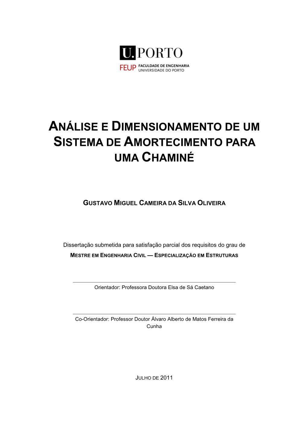 Análise E Dimensionamento De Um Sistema De Amortecimento Para Uma Chaminé