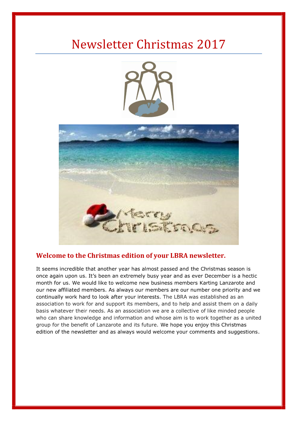 Newsletter Christmas 2017