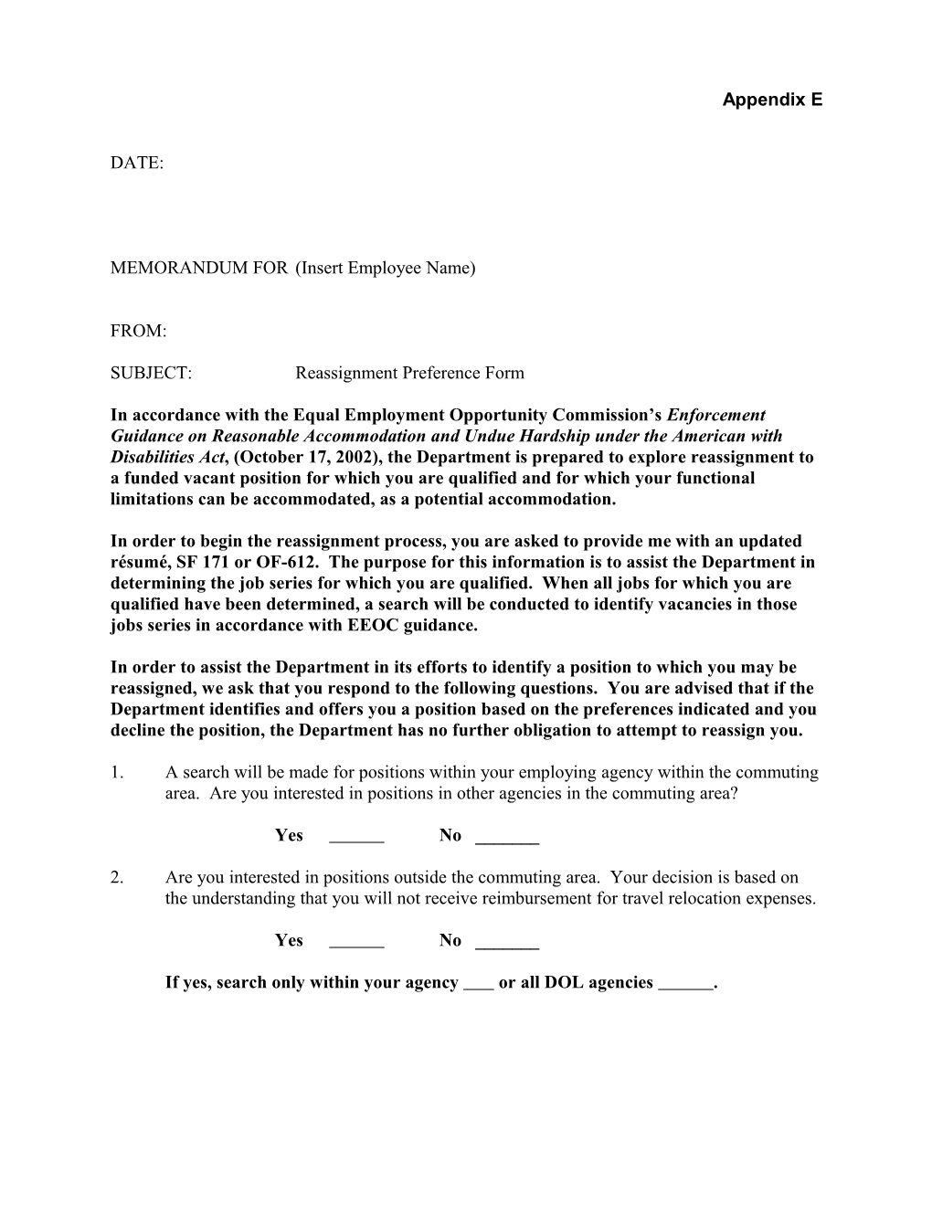 DLMS 4 Chapter 306 - “Reasonable Accommodations For Employees And Applicants With Disabilities”