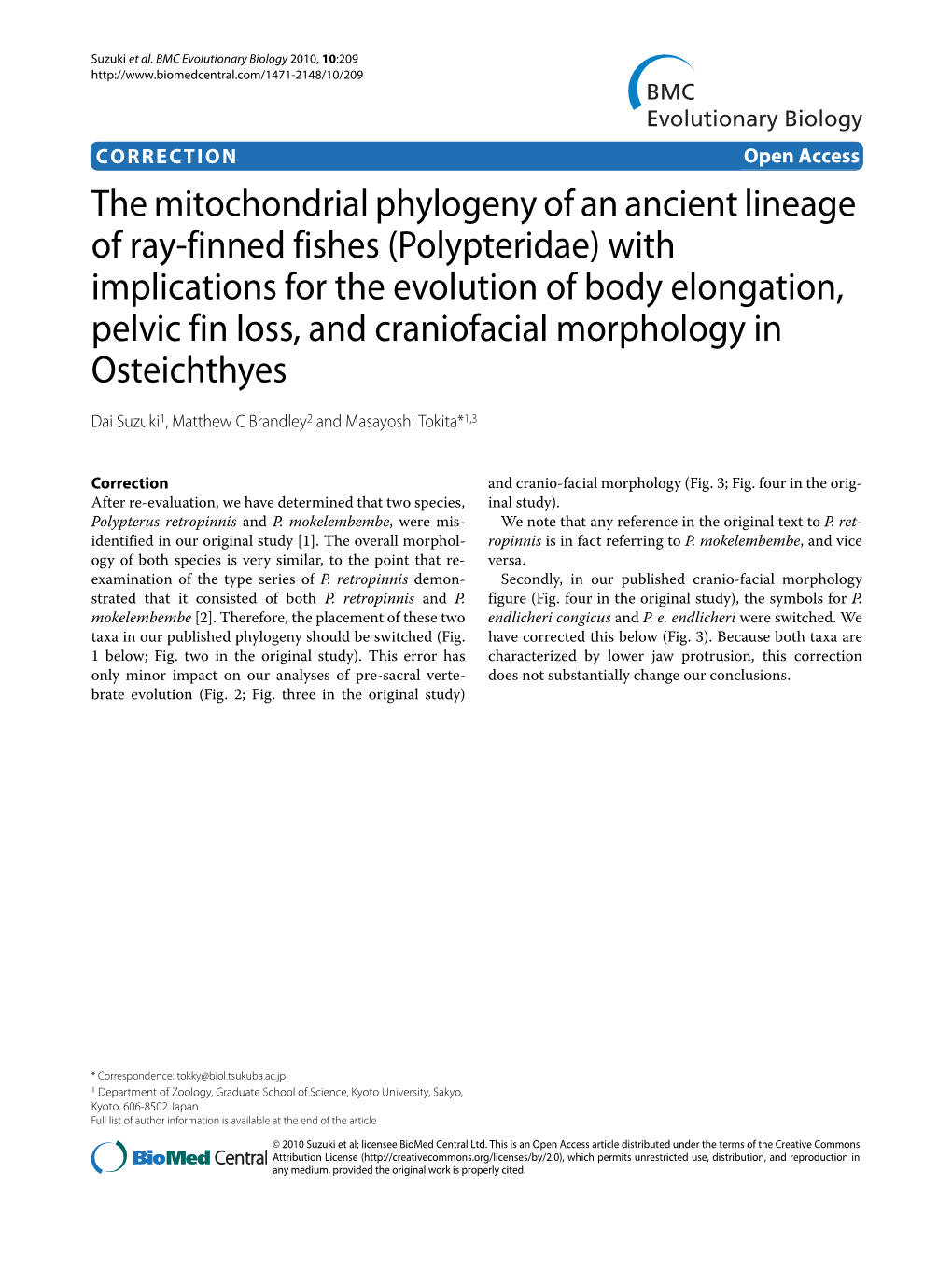 The Mitochondrial Phylogeny of an Ancient Lineage Of