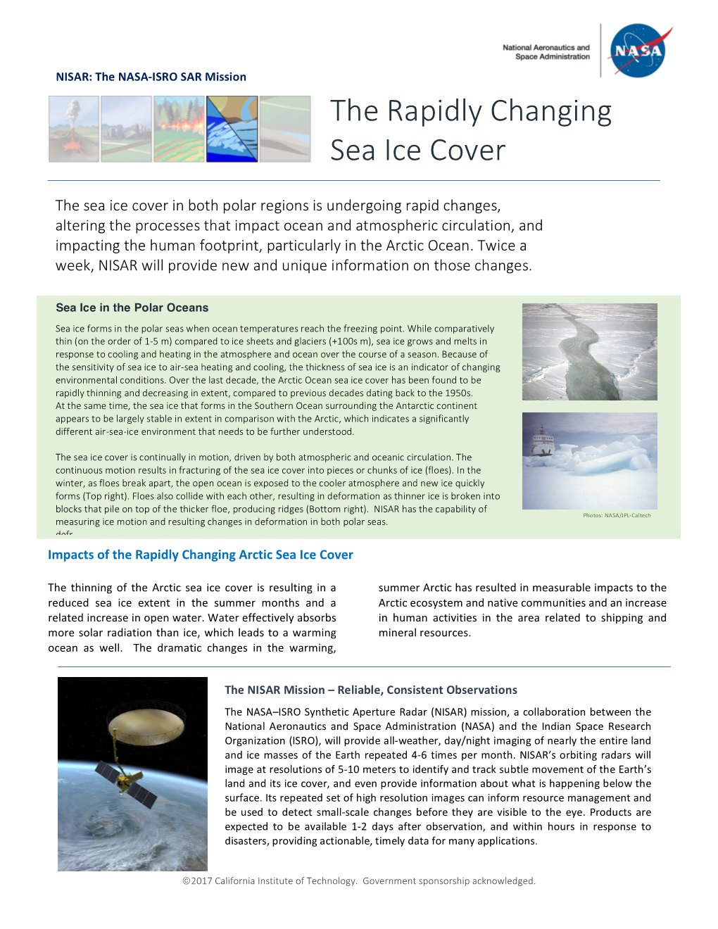 The Rapidly Changing Sea Ice Cover