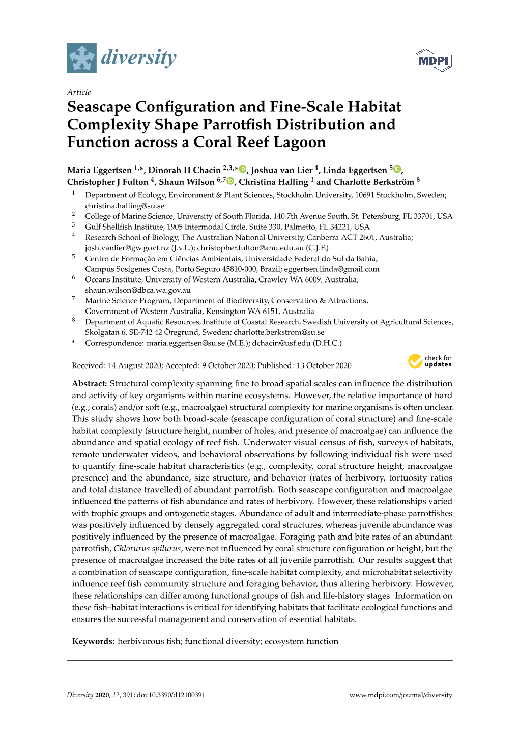 Seascape Configuration and Fine-Scale Habitat Complexity