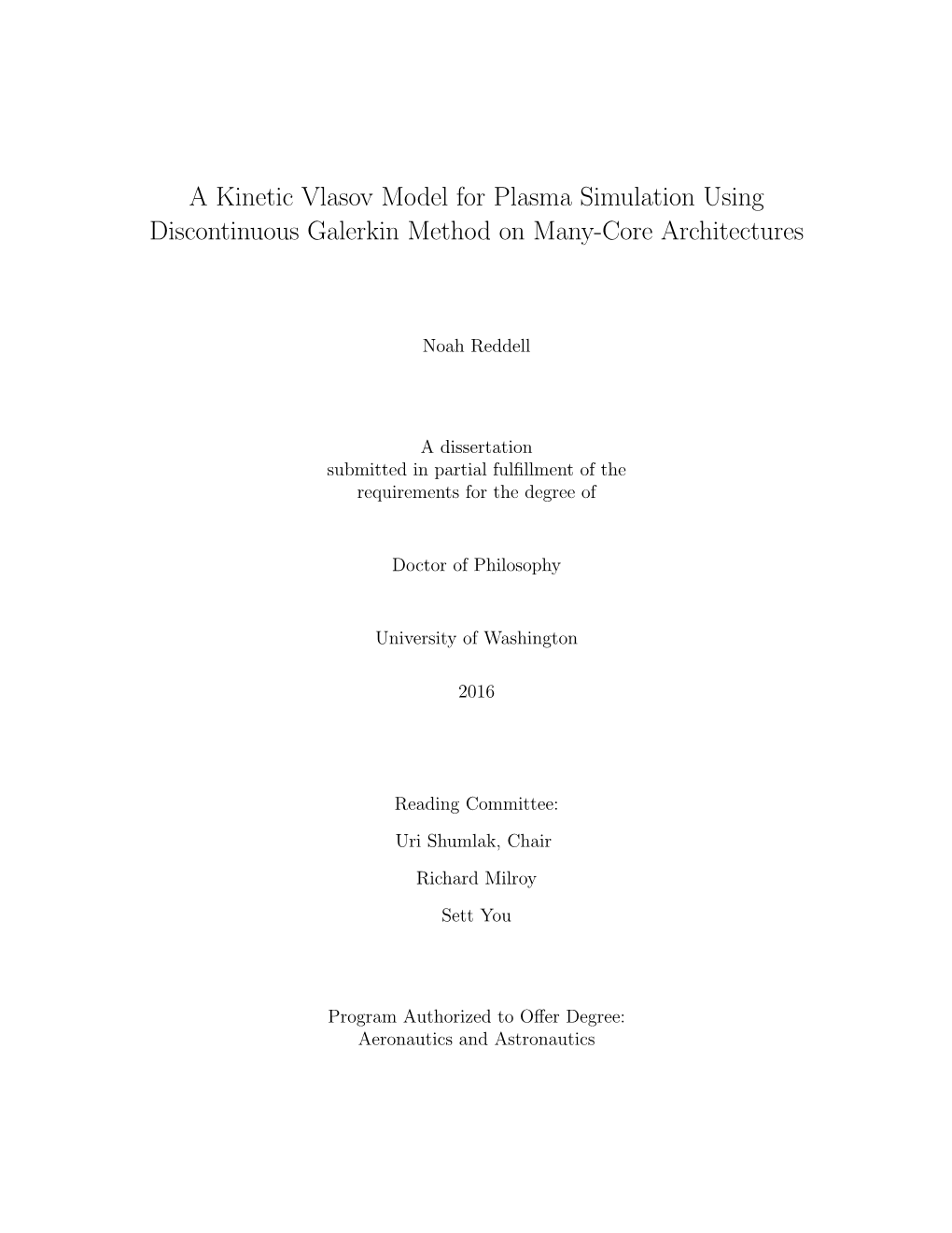 A Kinetic Vlasov Model for Plasma Simulation Using Discontinuous Galerkin Method on Many-Core Architectures