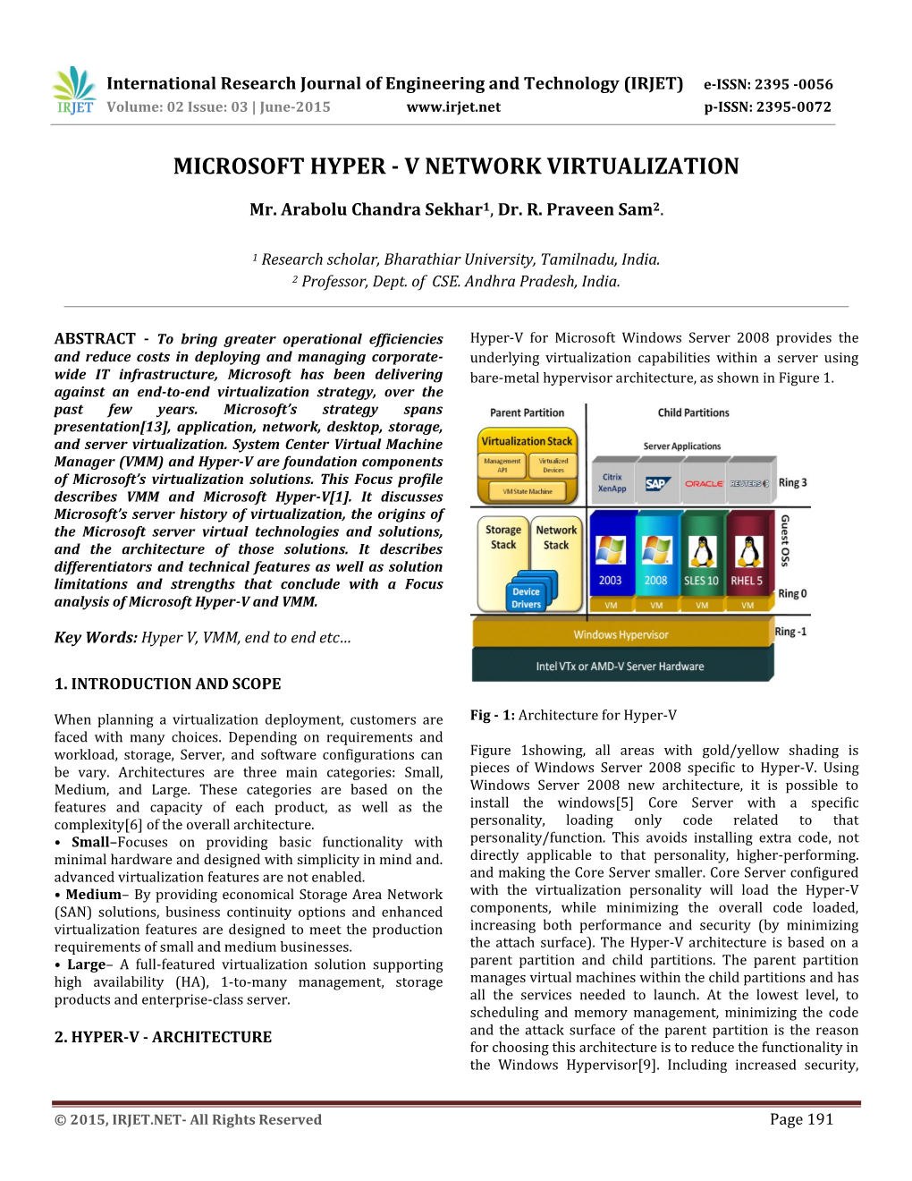 Microsoft Hyper - V Network Virtualization