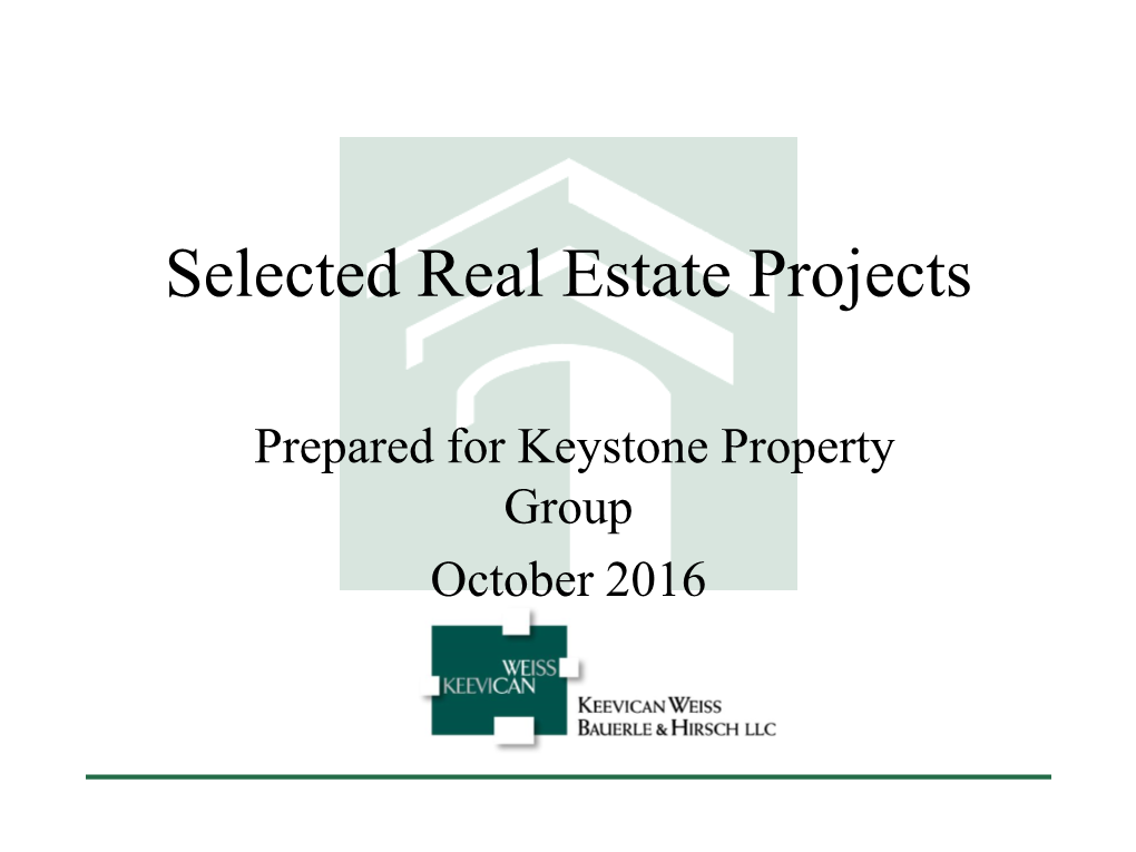 Selected Real Estate Projects