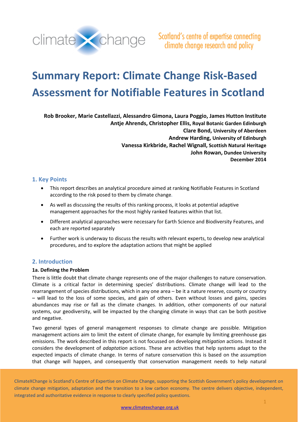 CXC Risk Assessment Report