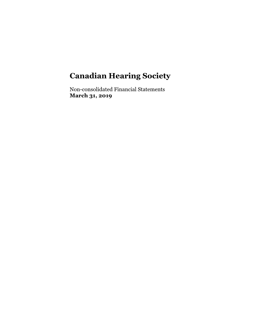 Canadian Hearing Society