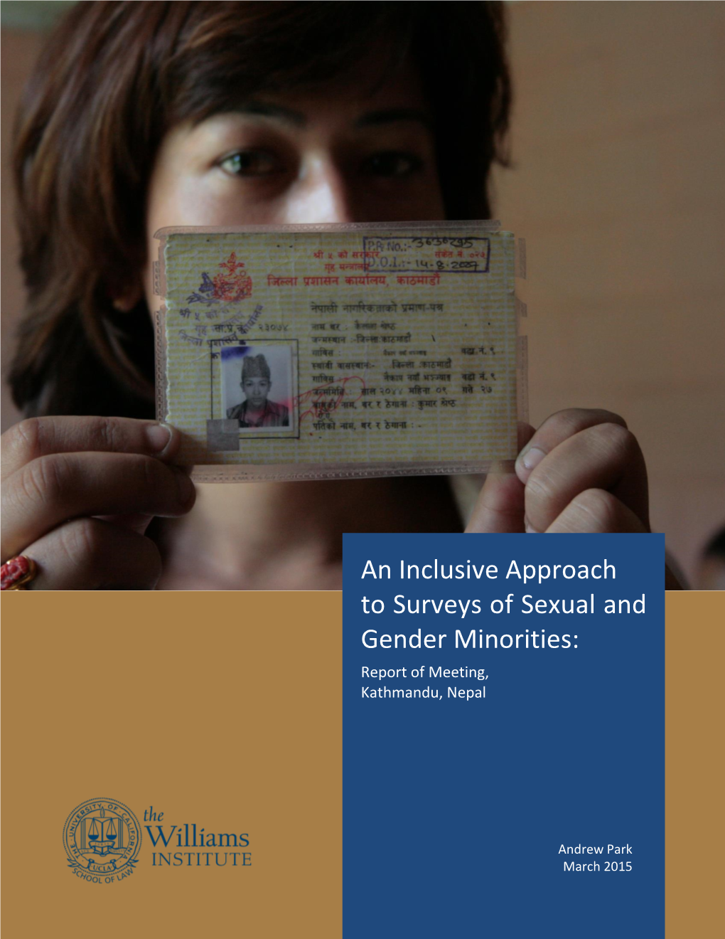 An Inclusive Approach to Surveys of Sexual and Gender Minorities: Report of Meeting, Kathmandu, Nepal